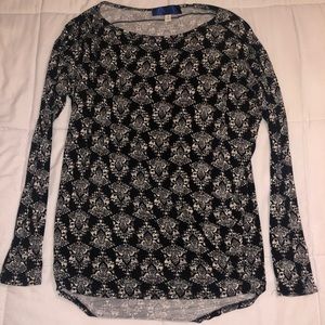 Black Print LS Cotton Tunic